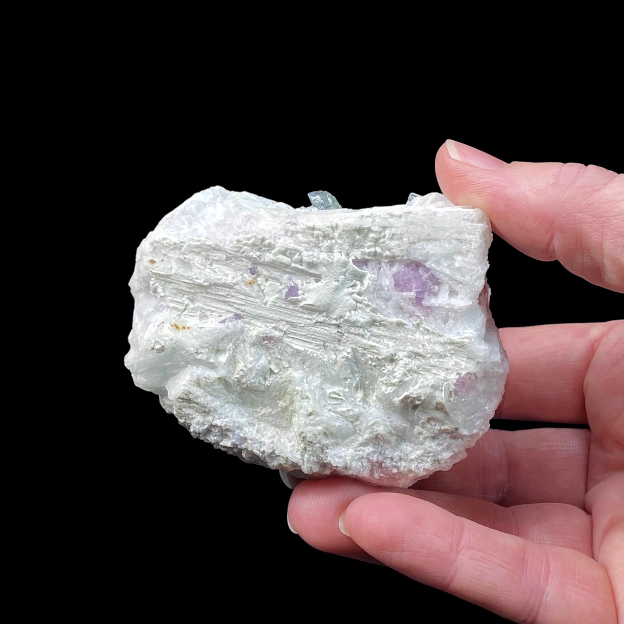 Blue Cap Green Tourmaline Crystals with Lepidolite & Clevelandite, Paprok Afghanistan