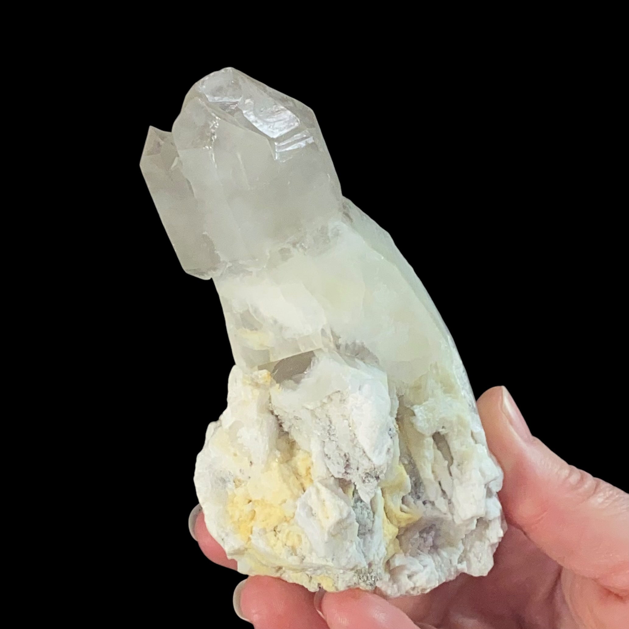 Unique Quartz Scepter Crystal with Feldspar