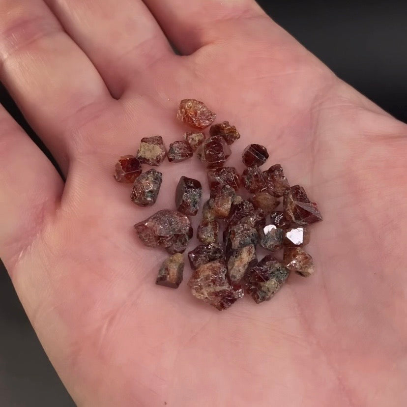 Zircon Crystal 10 Gram Lot with Yellow Fluorescent Apatite Inclusions