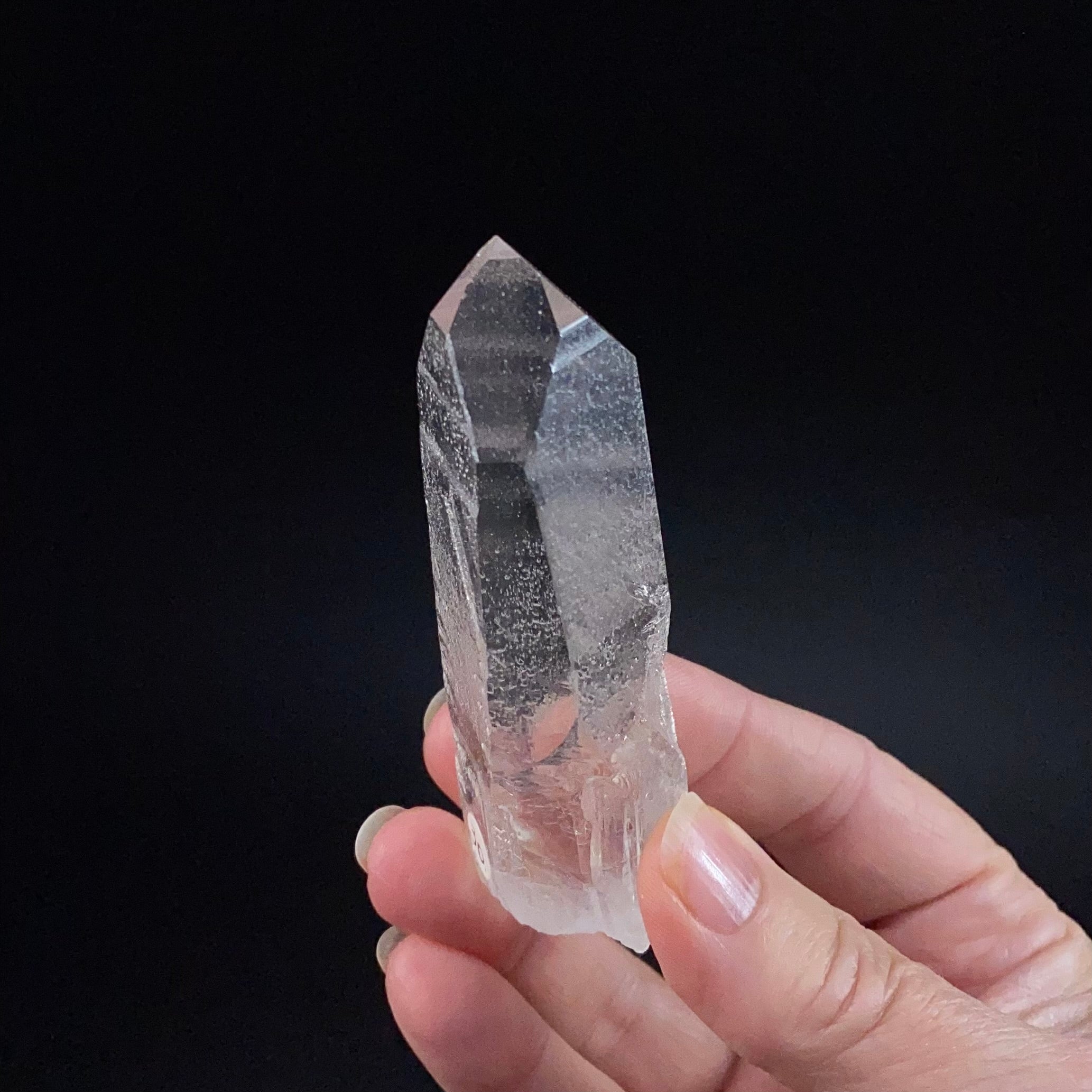 Water Clear Trigonal Habit Quartz Crystal with Starbrary Markings, Minas Gerais, Brazil
