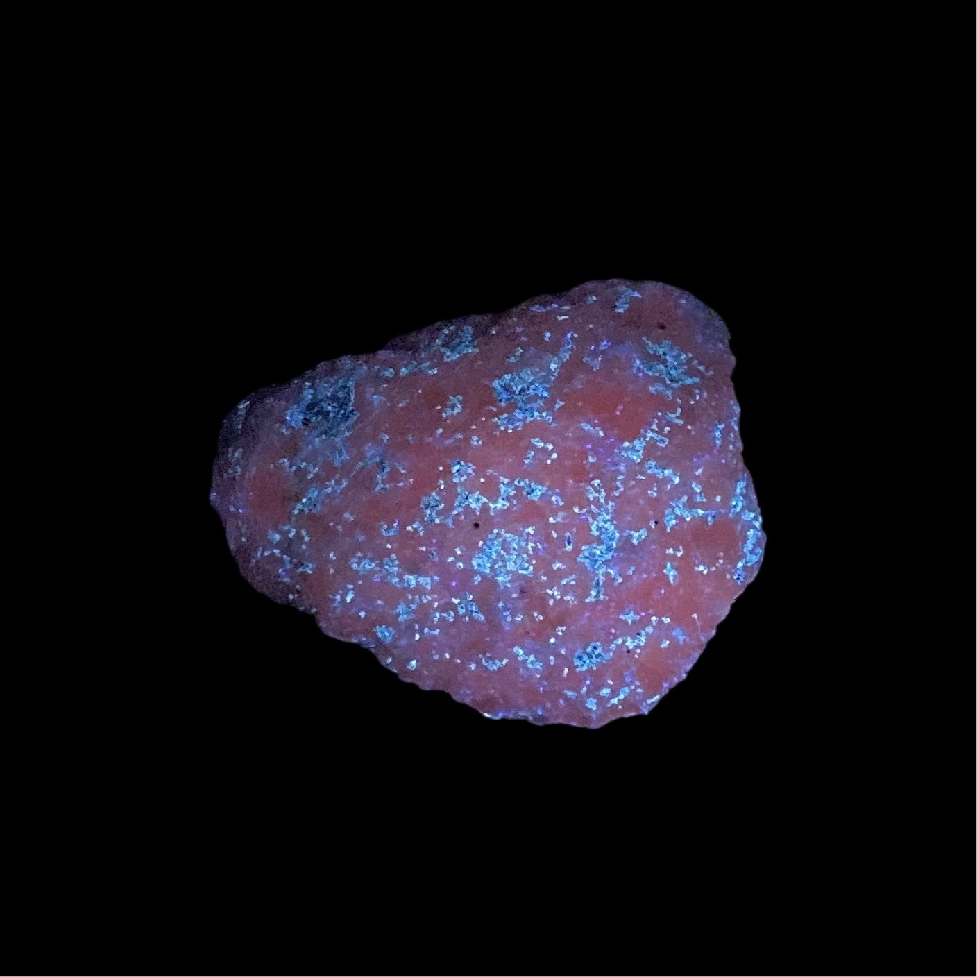 Fluorescent Hydrozincite with Calcite, Long Lake Zinc Mine, Ontario, Canada