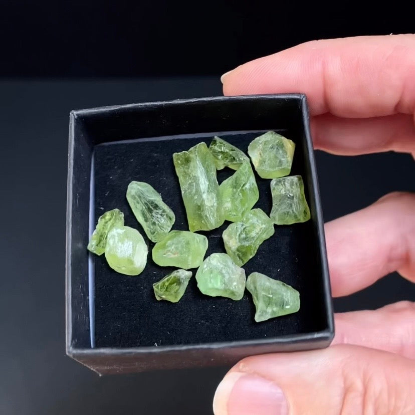 Lot of Green Peridot Crystals - Loose Gemstones