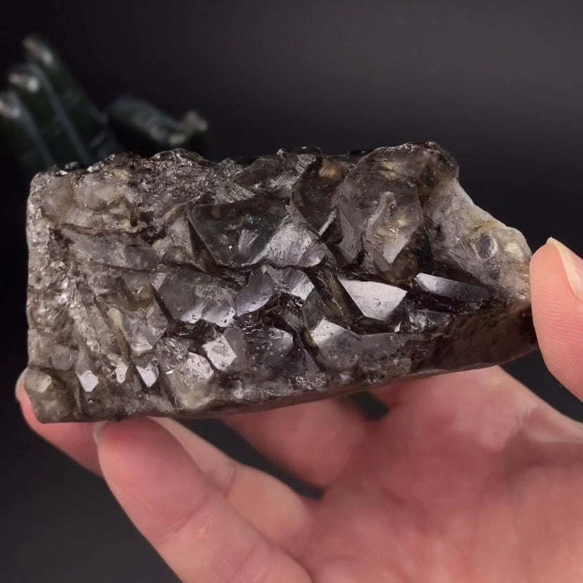 Smoky Elestial Quartz with Record Keepers from Minas Gerais, Brazil