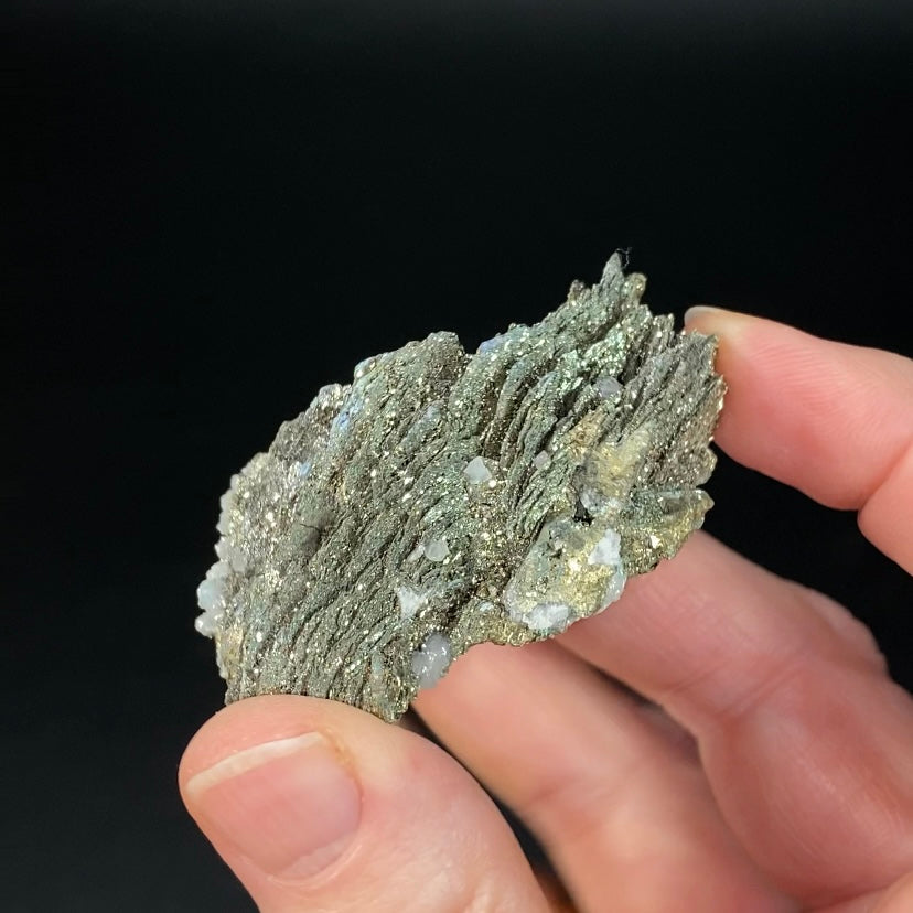 Pyrite After Pyrrhotite with Calcite from Trepca Mine Complex, Kosovo