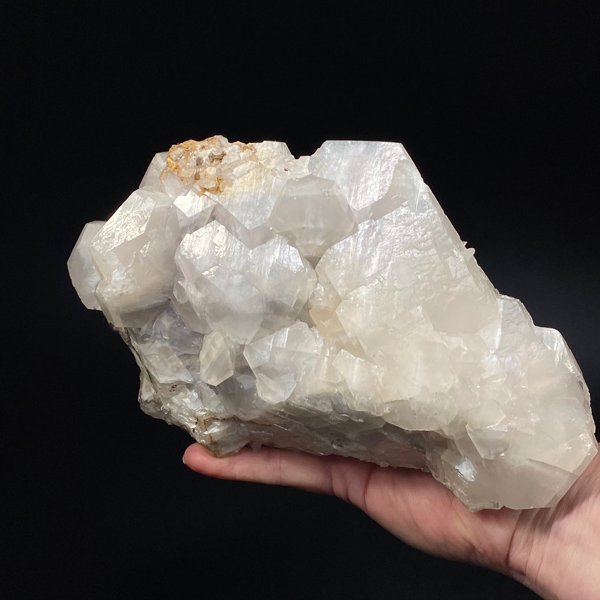 Fluorescent Calcite Cluster from Trepça Mines, Kosovo