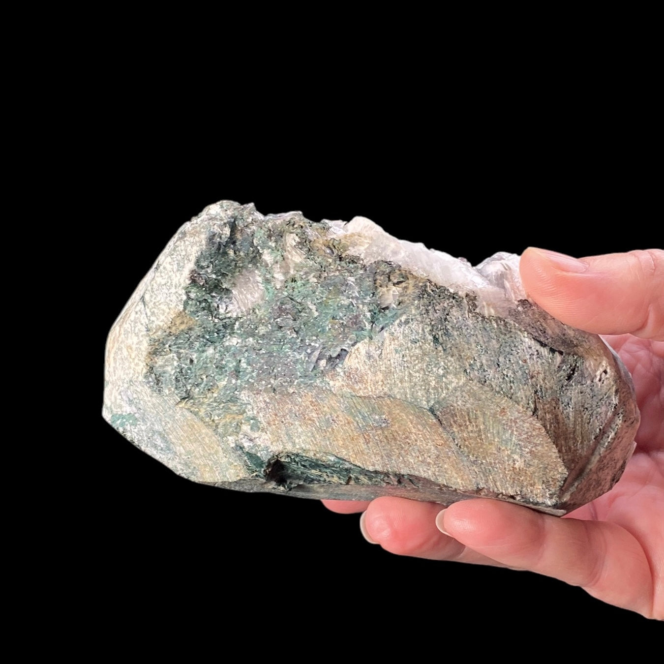 Green & Red Marshy Apophyllite Flower Crystal Cluster