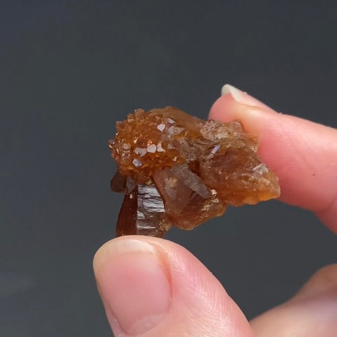 Floater Citrine Colored Honey Brown Quartz Flower Cluster - Midelt, Morocco