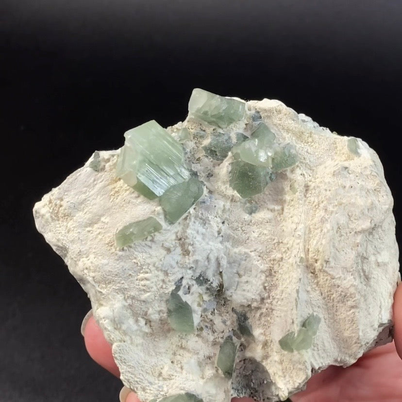 Chlorite Included Pericline Albite Crystals on Matrix