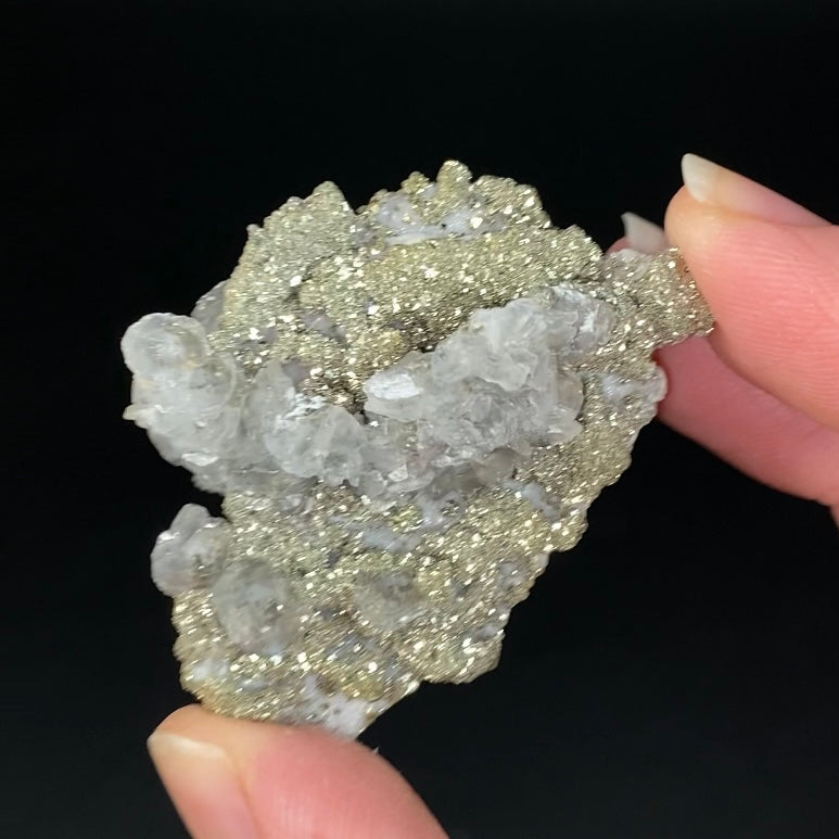 Pyrite After Pyrrhotite with Calcite from Trepca Mine Complex, Kosovo
