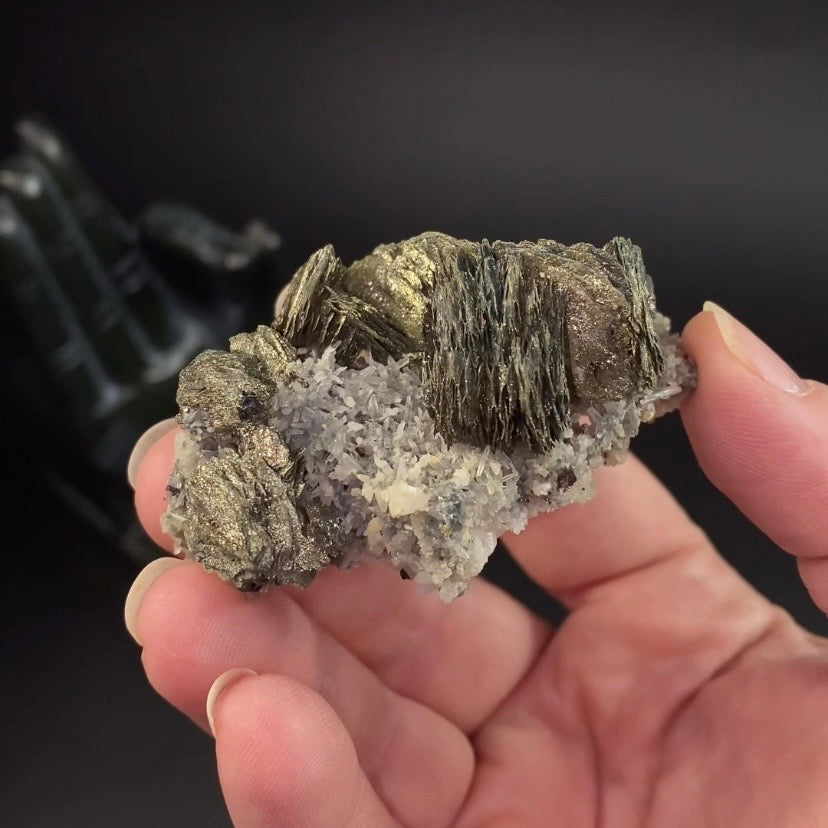 Pyrite After Pyrrhotite with Quartz from Trepca Mine Complex, Kosovo