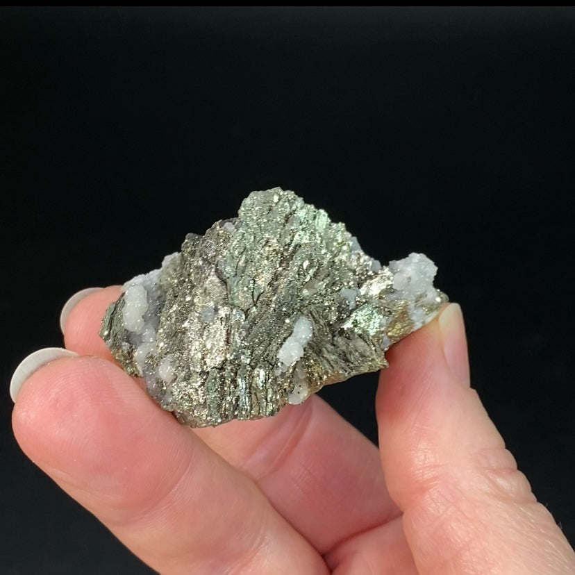 Pyrite After Pyrrhotite with Calcite from Trepca Mine Complex, Kosovo