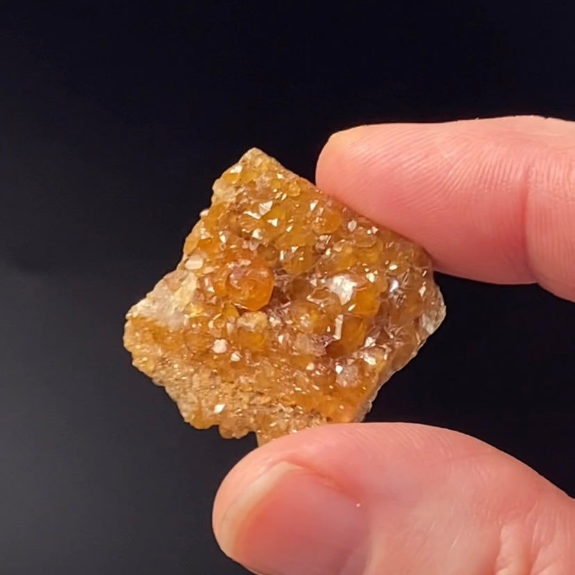 Honey Orange Spessartine Garnet Crystals on Matrix from Bajaur Agency Pakistan
