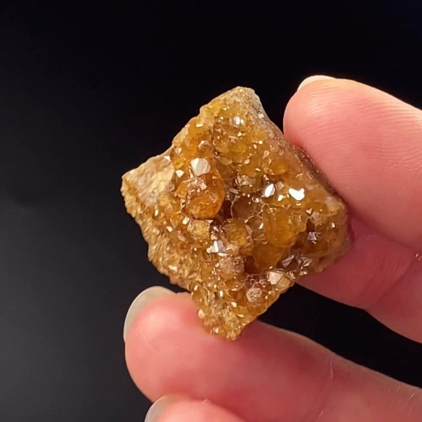 Honey Orange Spessartine Garnet Crystals on Matrix from Bajaur Agency Pakistan
