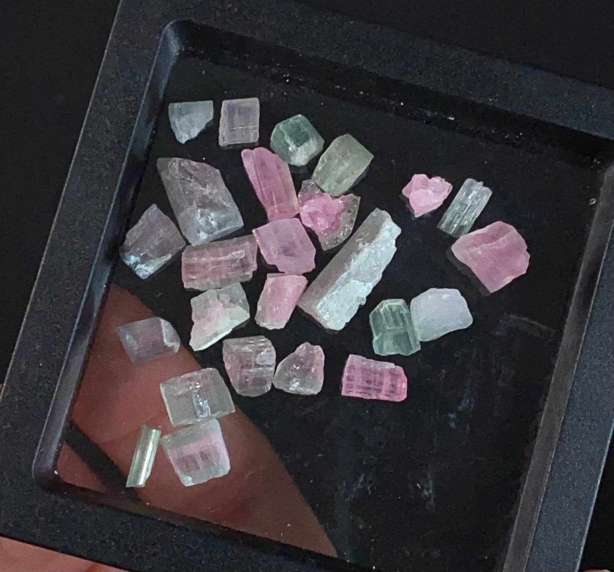 Watermelon, Pink and Green Tourmaline Lots - 8 Grams Each from Paprok, Afghanistan