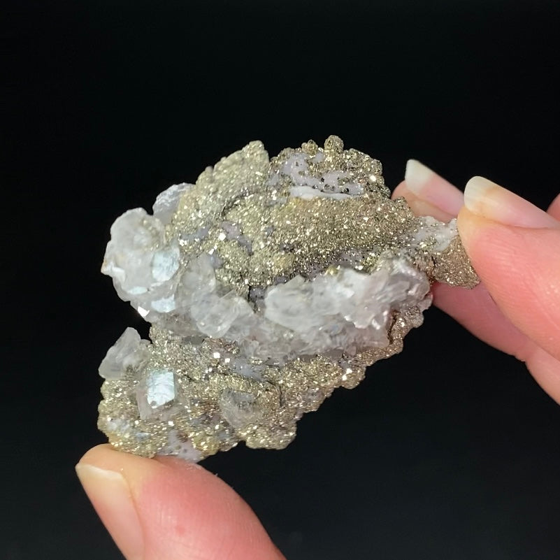 Pyrite After Pyrrhotite with Calcite from Trepca Mine Complex, Kosovo