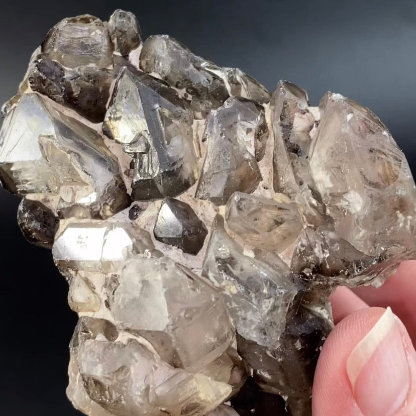 Smoky Elestial Quartz from Minas Gerais, Brazil