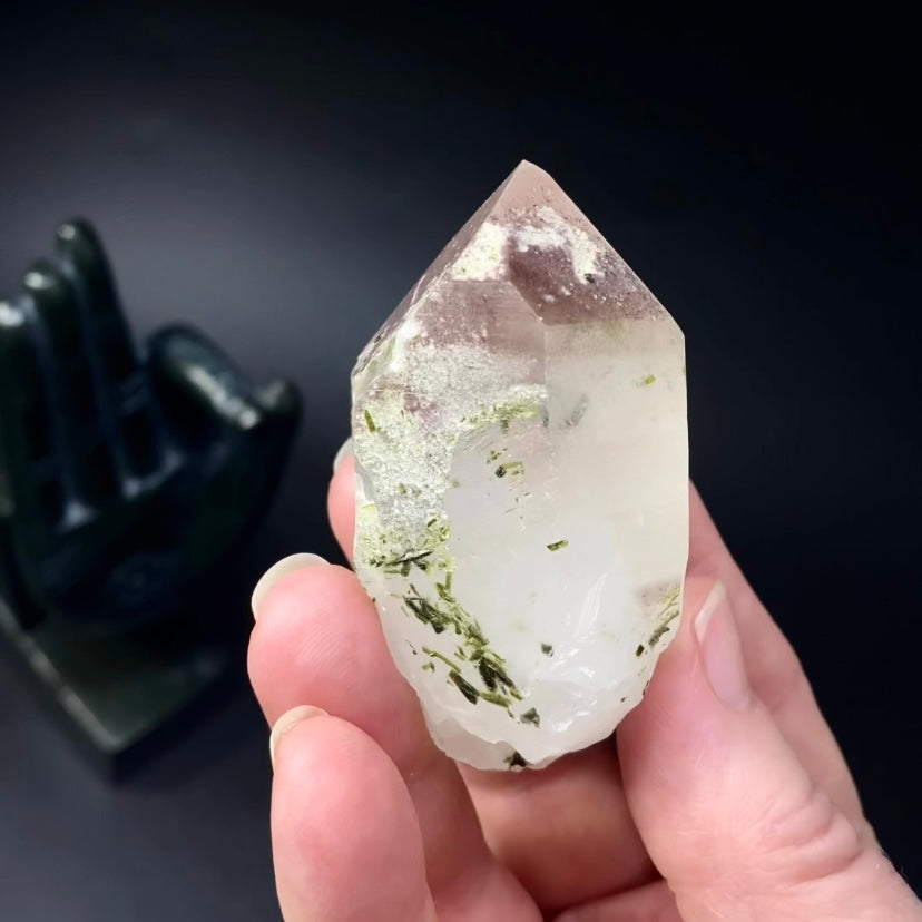 Quartz Crystal with Epidote & Hematite from Balochistan, Pakistan