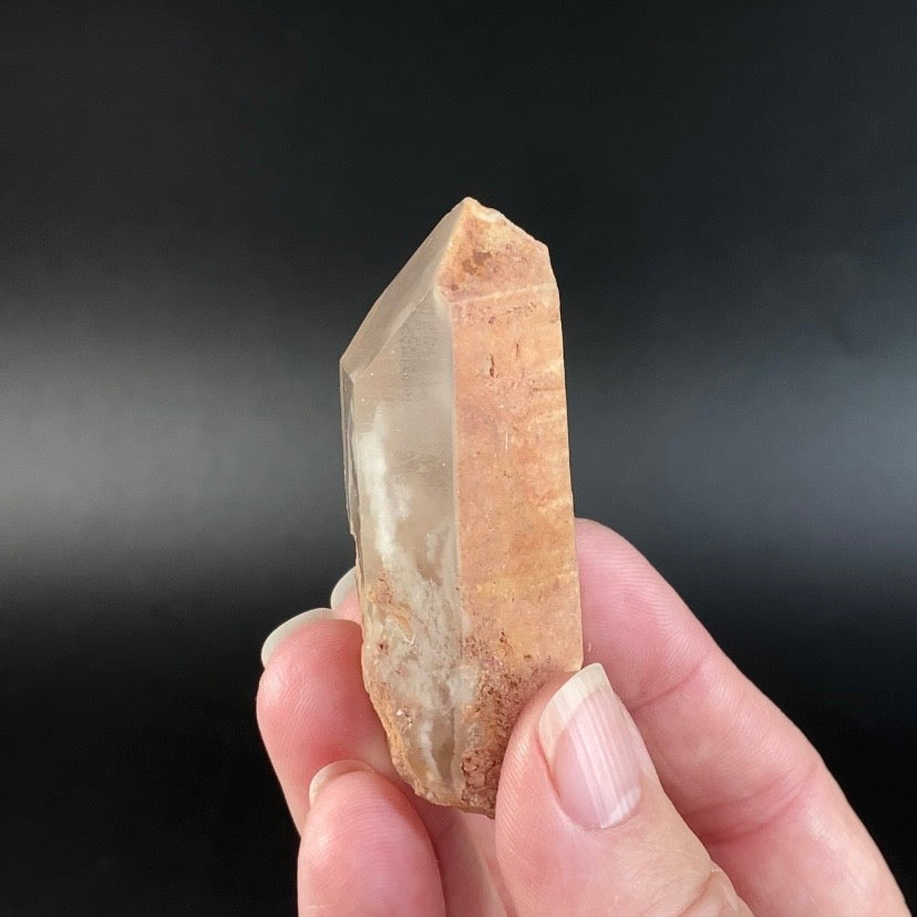 Golden Quartz Crystal with Multiple Phantoms Inside, Corinto, Minas Gerais, Brazil