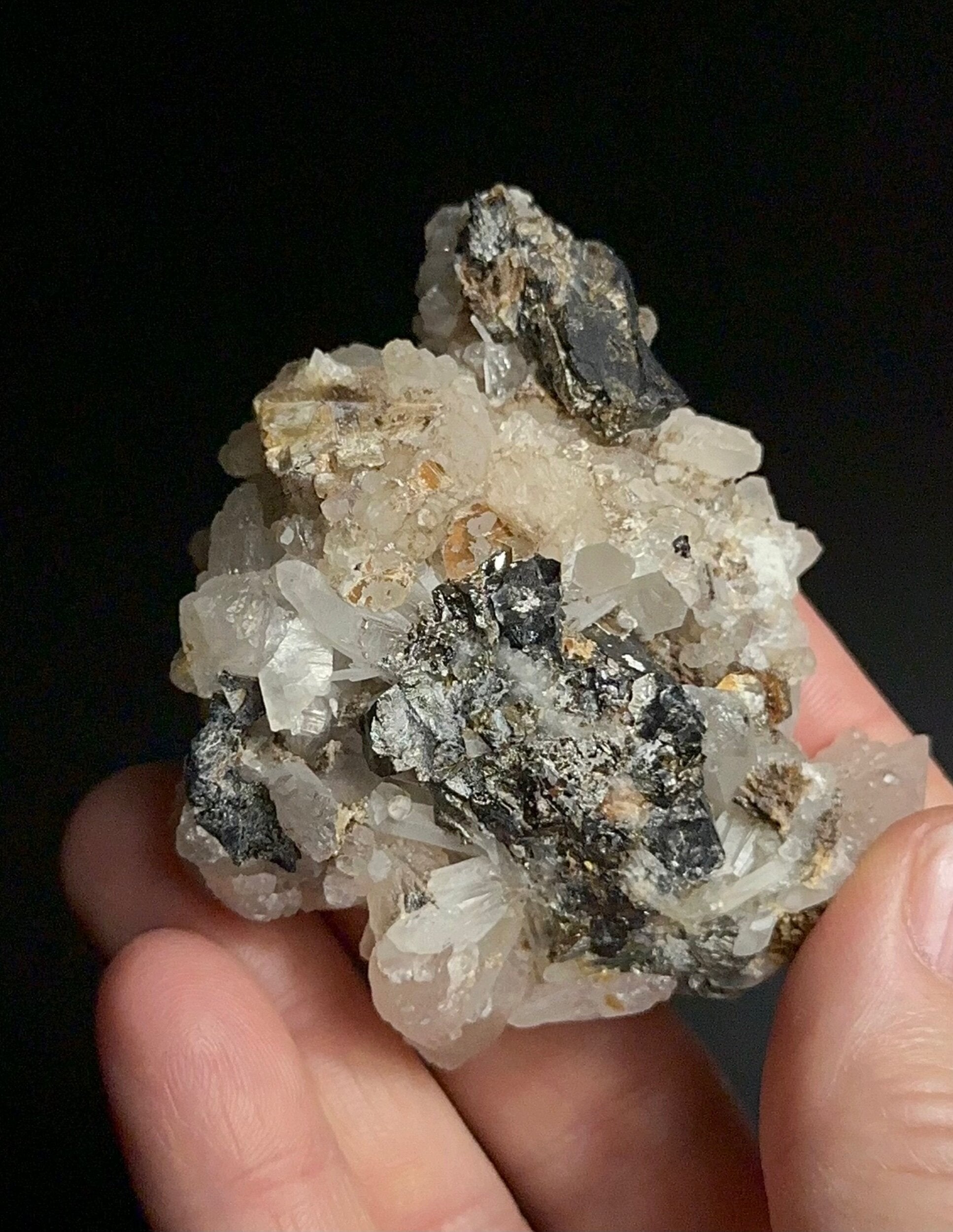 Fluorescent Calcite Specimen with Galena & Sphalerite