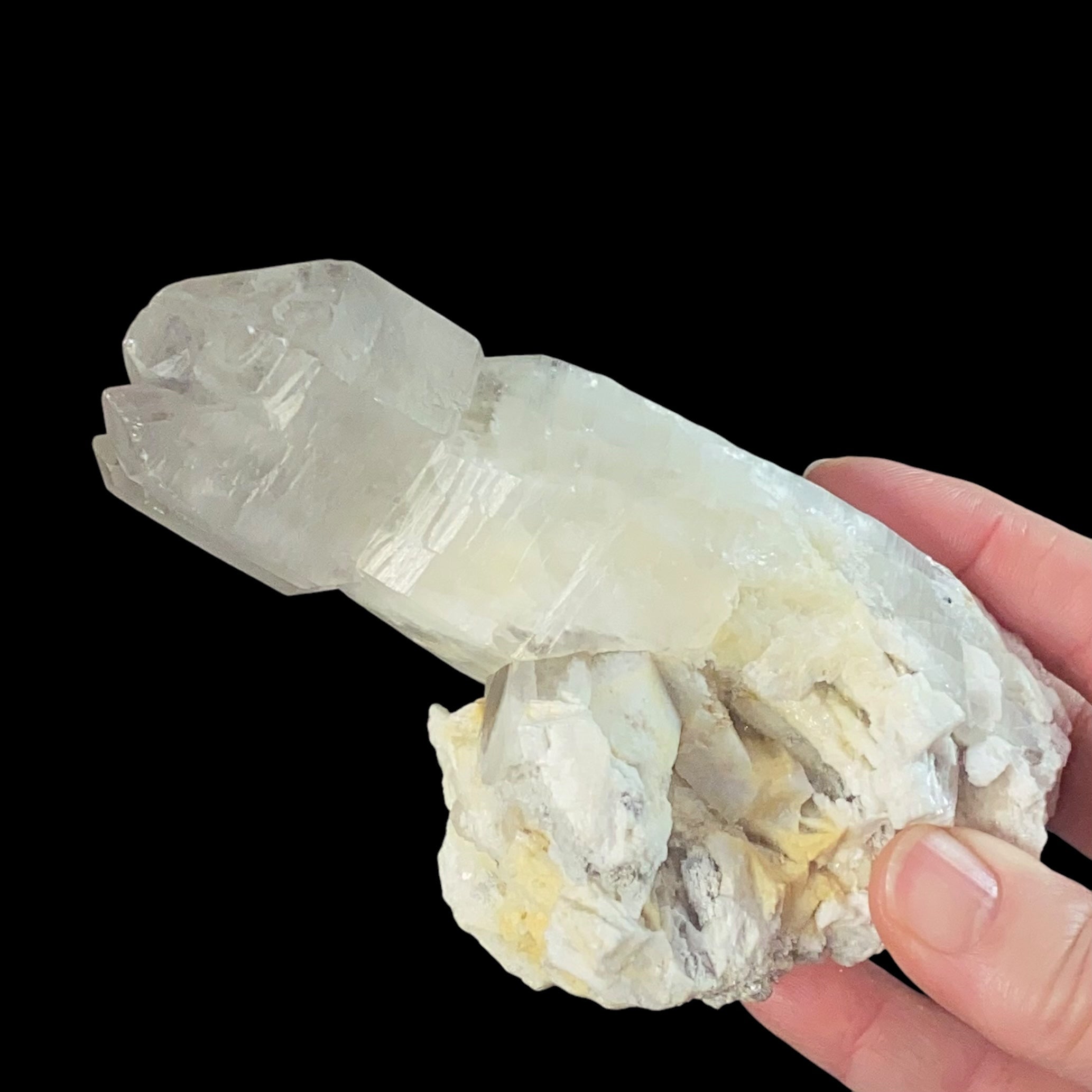 Unique Quartz Scepter Crystal with Feldspar