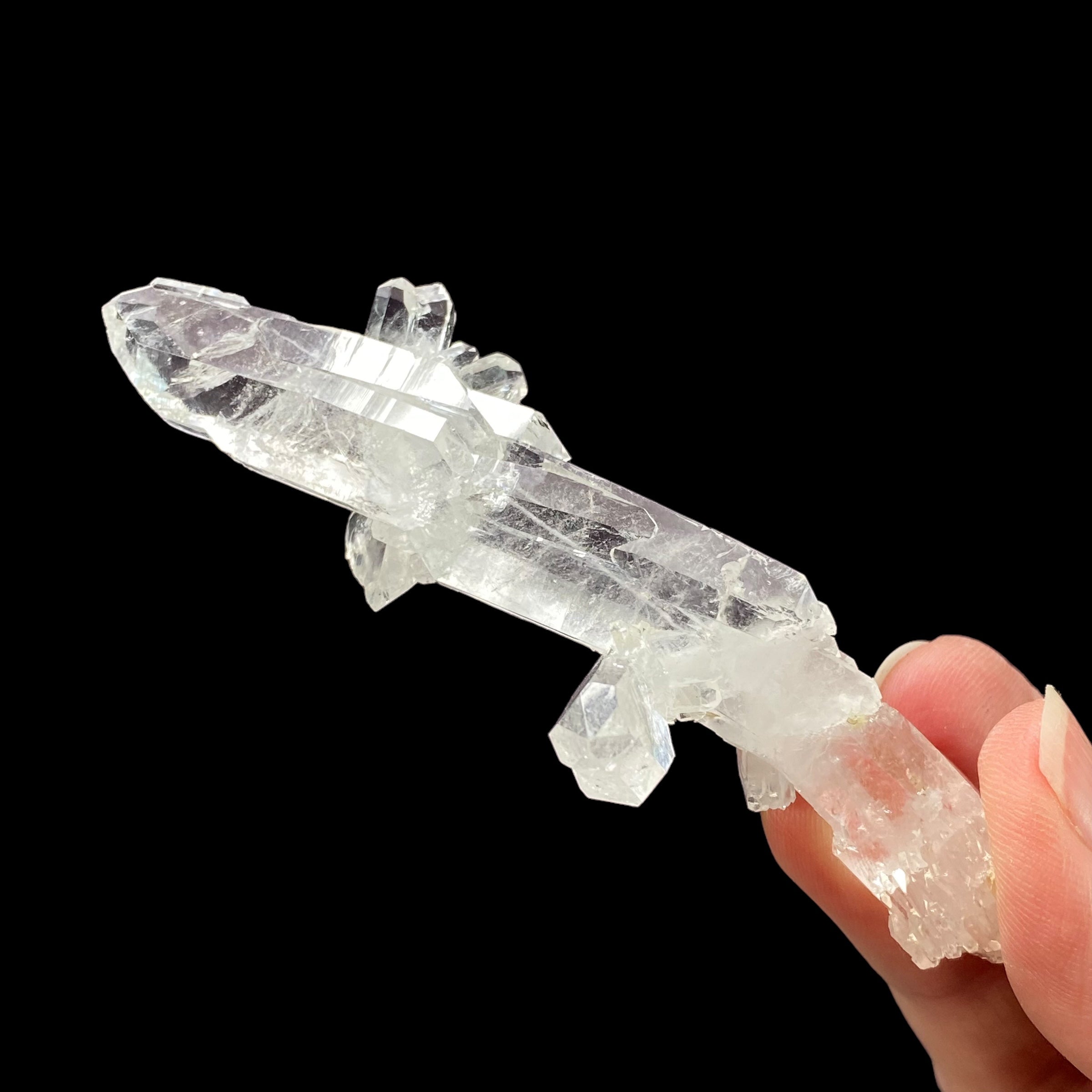 Faden Quartz Crystal Cluster with Natural Bend