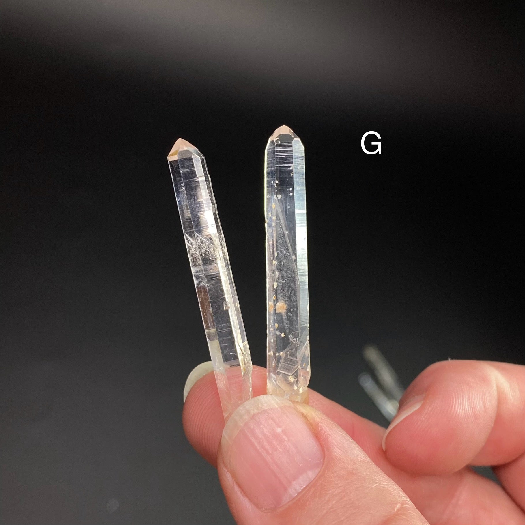 Singing Lemurian Quartz Crystal Pair from Santander, Colombia