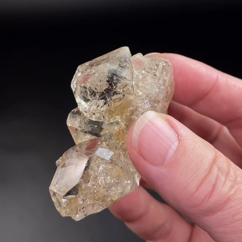 Double Terminated Fenster Window Quartz Crystal Cluster