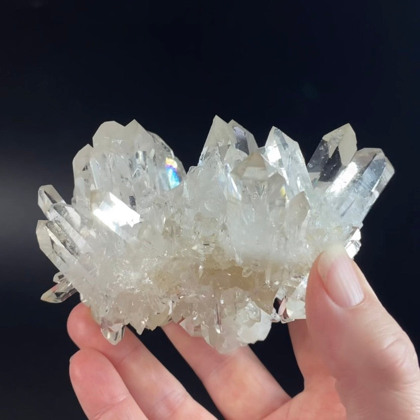 Water Clear Quartz Cluster with Rainbows - Natural Crystals and Minerals