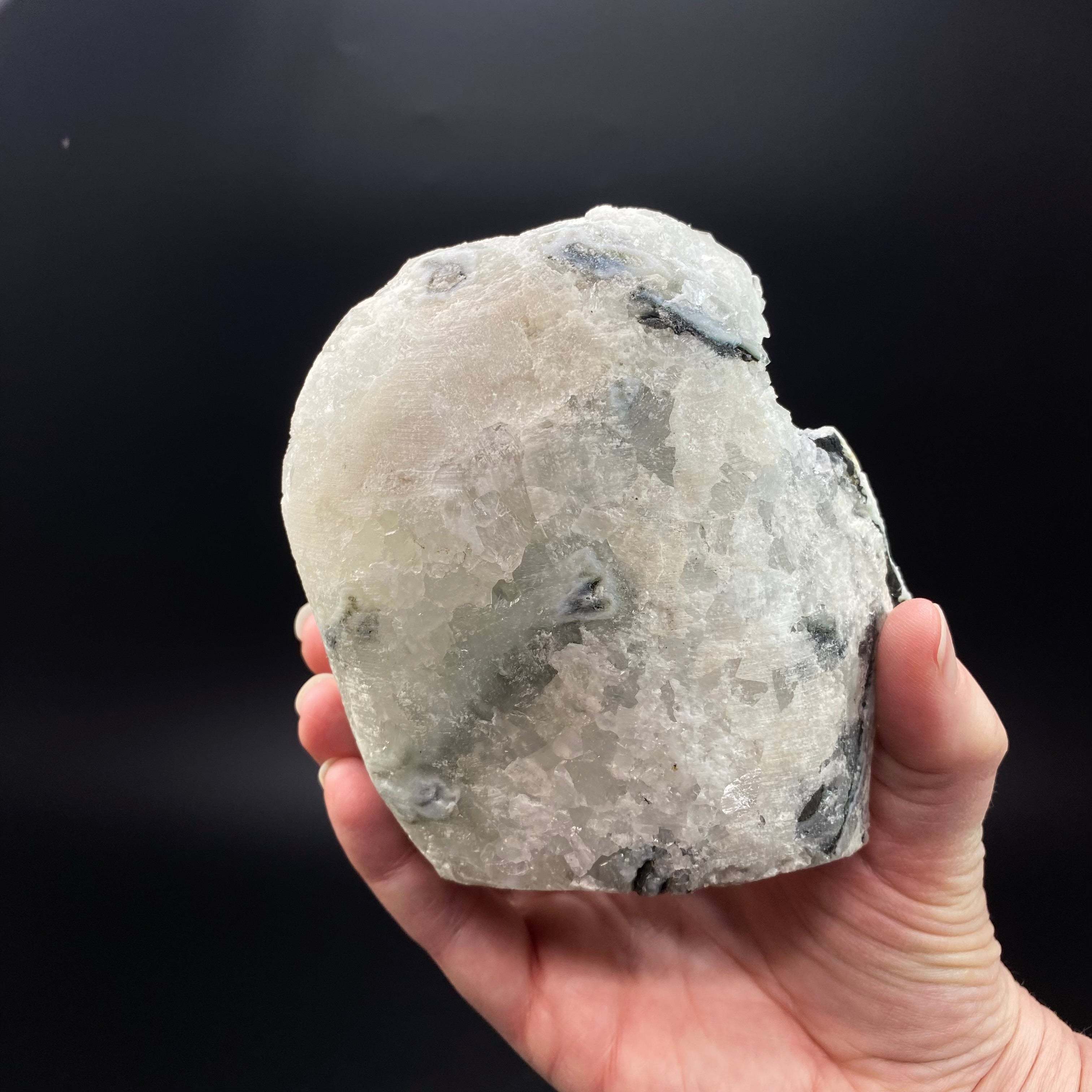 Red Brown Heulandite Fan with Clear Apophyllite Crystals & Stilbite in a Trimmed Pocket of Volcanic Basalt Matrix