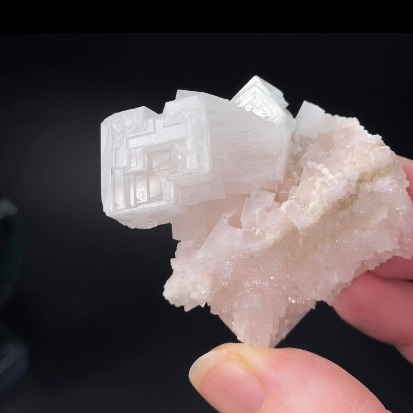 Light Pink Halite Crystal Specimen from Searles Lake