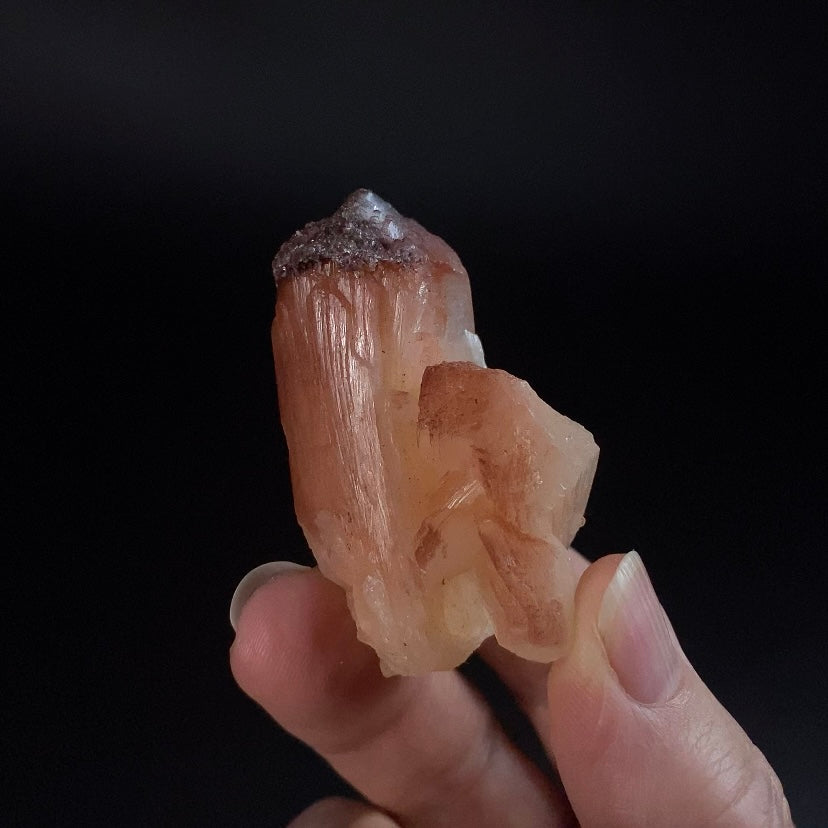 Peach and Red Hematite Stilbite Cluster, Maharashtra, India