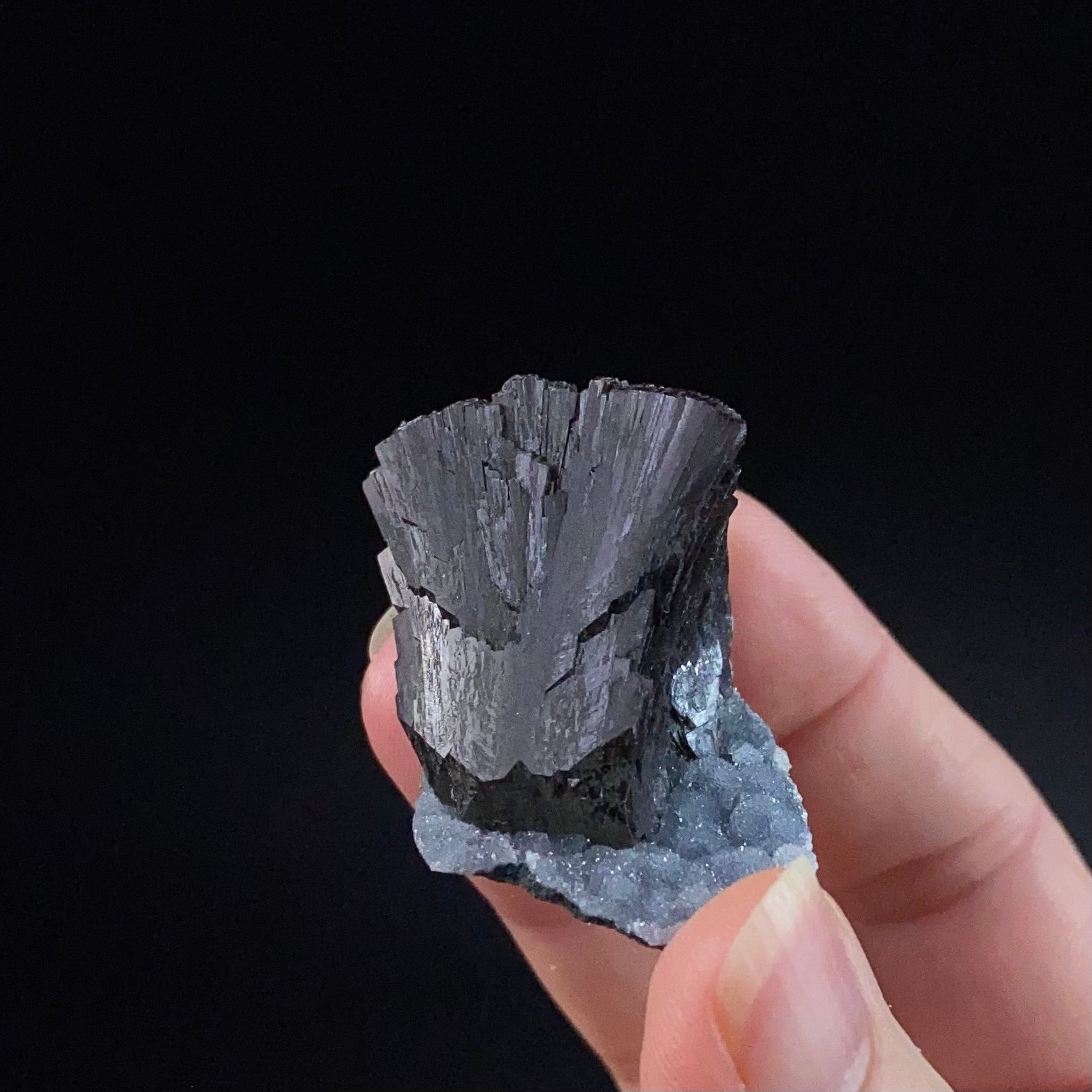 Brown Heulandite Fan with Clear Stilbite Blades on Chalcedony