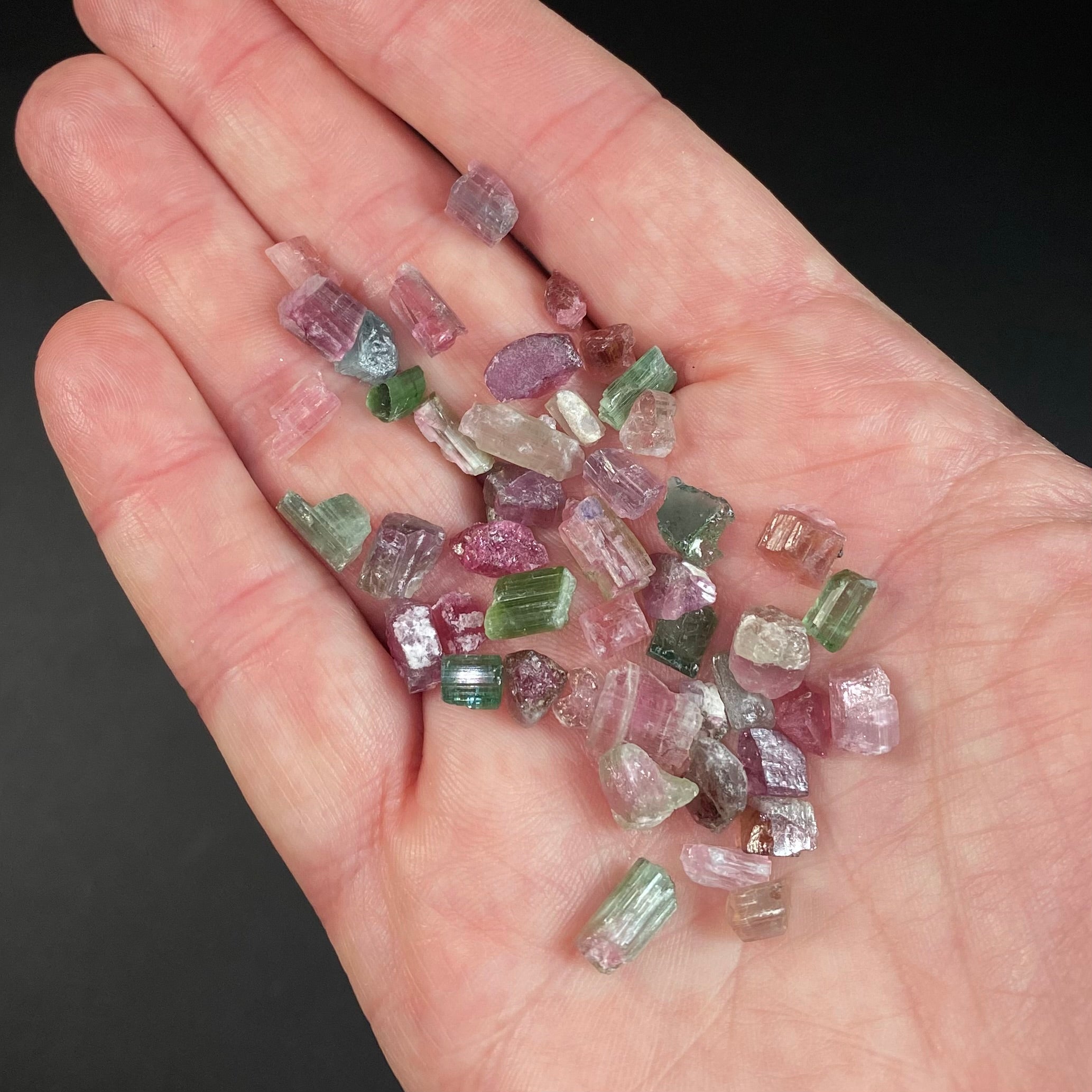 High Grade Mixed Color Tourmaline Lots of 10 Grams Each from Paprok, Afghanistan