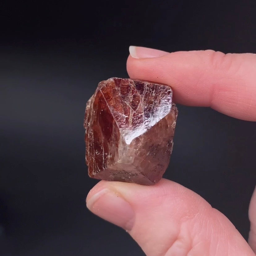 Zircon Crystal with Bright Yellow Fluorescent Apatite Inclusions