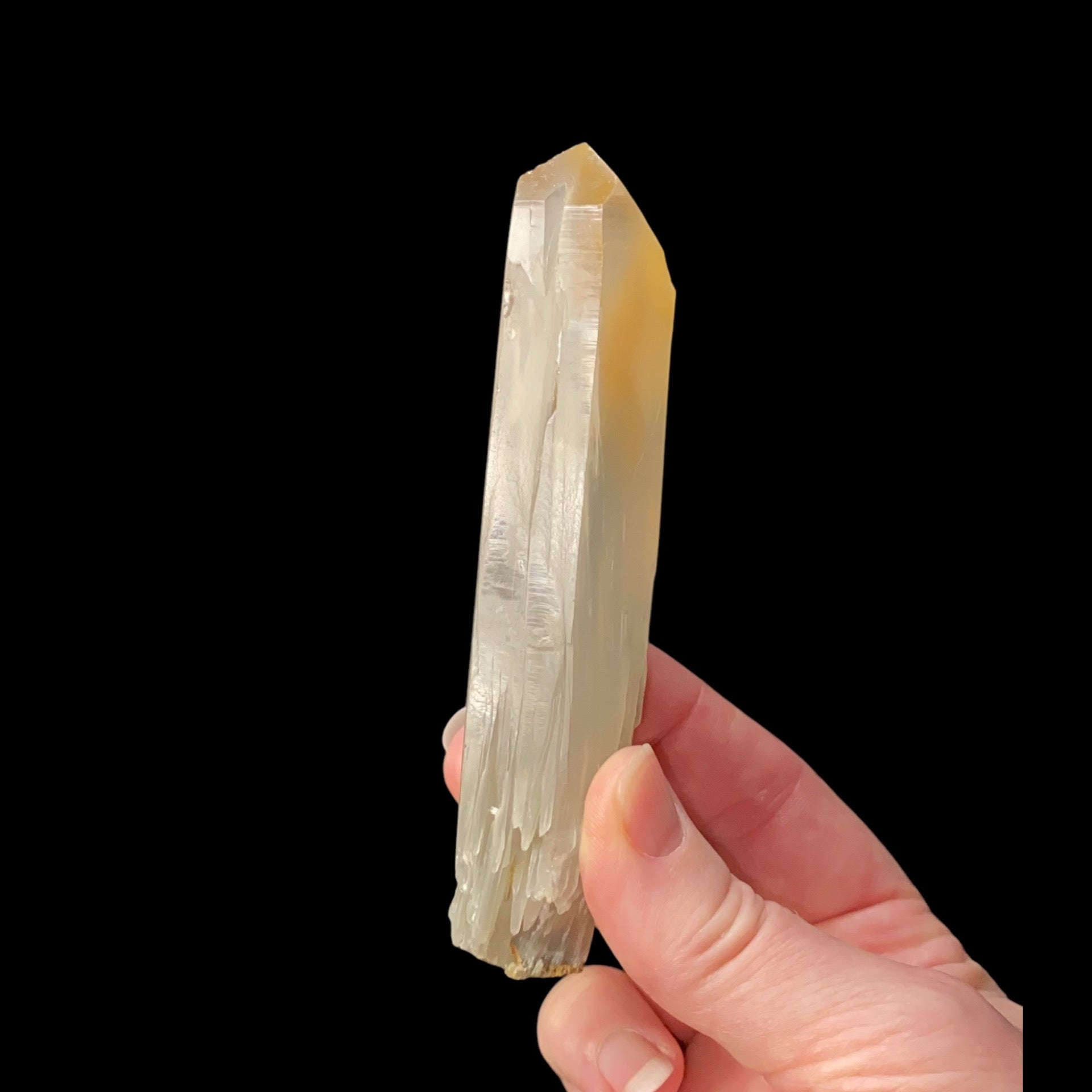 Bone Quartz Crystal with Halloysite Inclusions from Balochistan, Pakistan