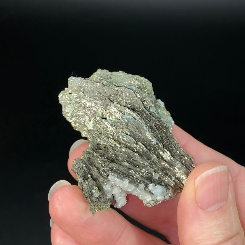 Pyrite After Pyrrhotite with Calcite from Trepca Mine Complex, Kosovo