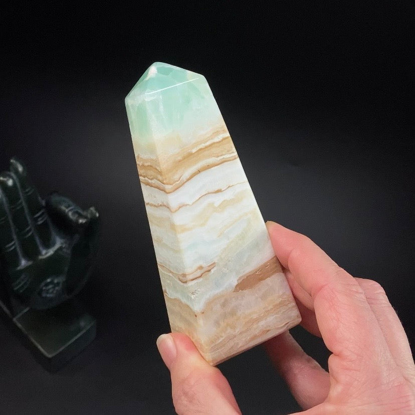 Caribbean Calcite Aragonite Polished Tower - Clearance 348 grams