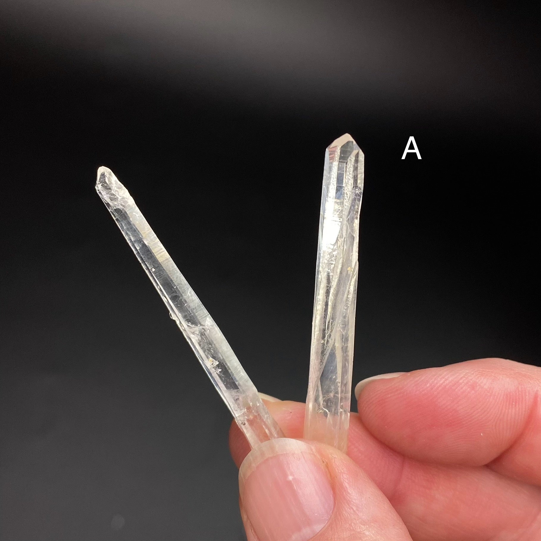 Singing Lemurian Quartz Crystal Pair from Santander, Colombia