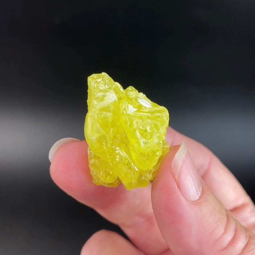 Natural Skeletal Sulfur Crystal, El Desierto Mine, Bolivia