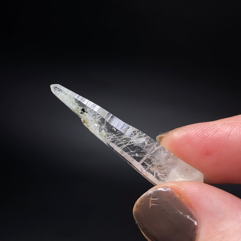 Ganesh Himal Tessin Habit Actinolite Included Himalayan Quartz Crystal from Nepal