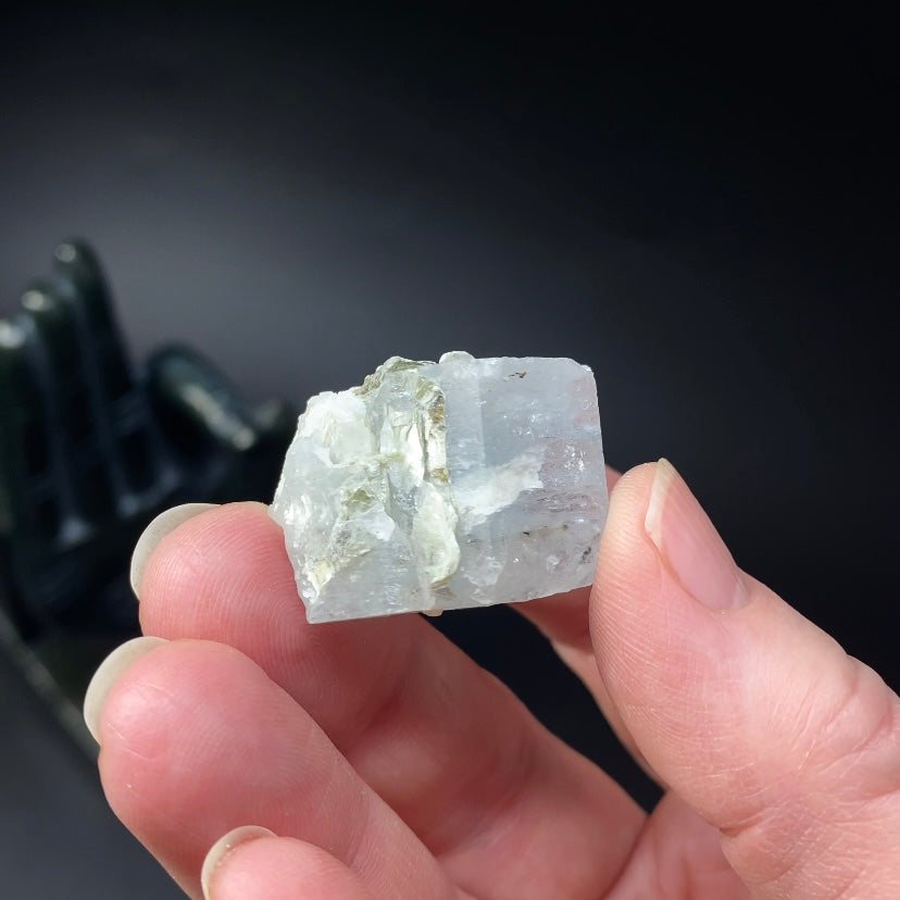 Terminated Aquamarine Partial Crystal with Muscovite Mica from Nagar, Pakistan
