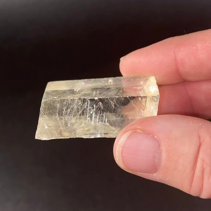 Yellow Rainbow Optical Calcite Specimen from Madagascar