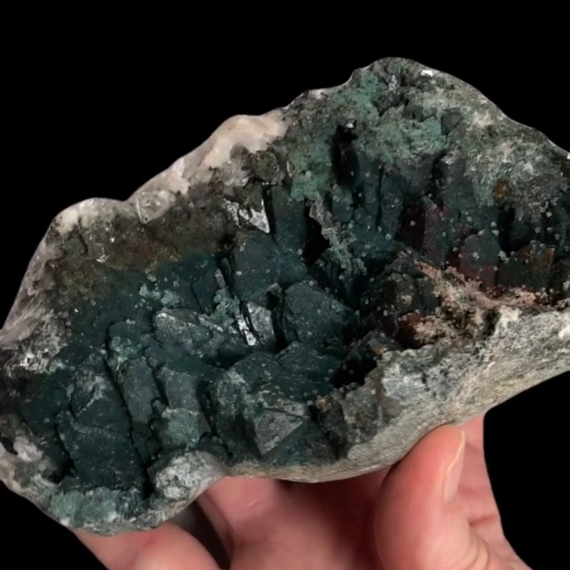 Green & Red Marshy Apophyllite Flower Crystal Cluster