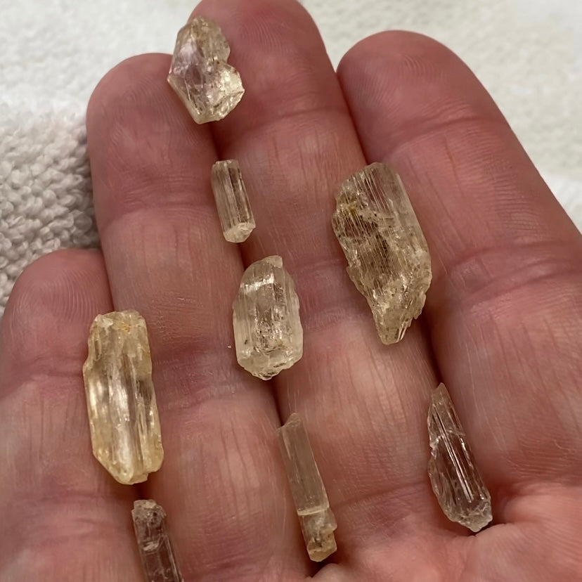Yellow Scapolite Crystal Lot for Jewelry Making, Crystal Grids etc