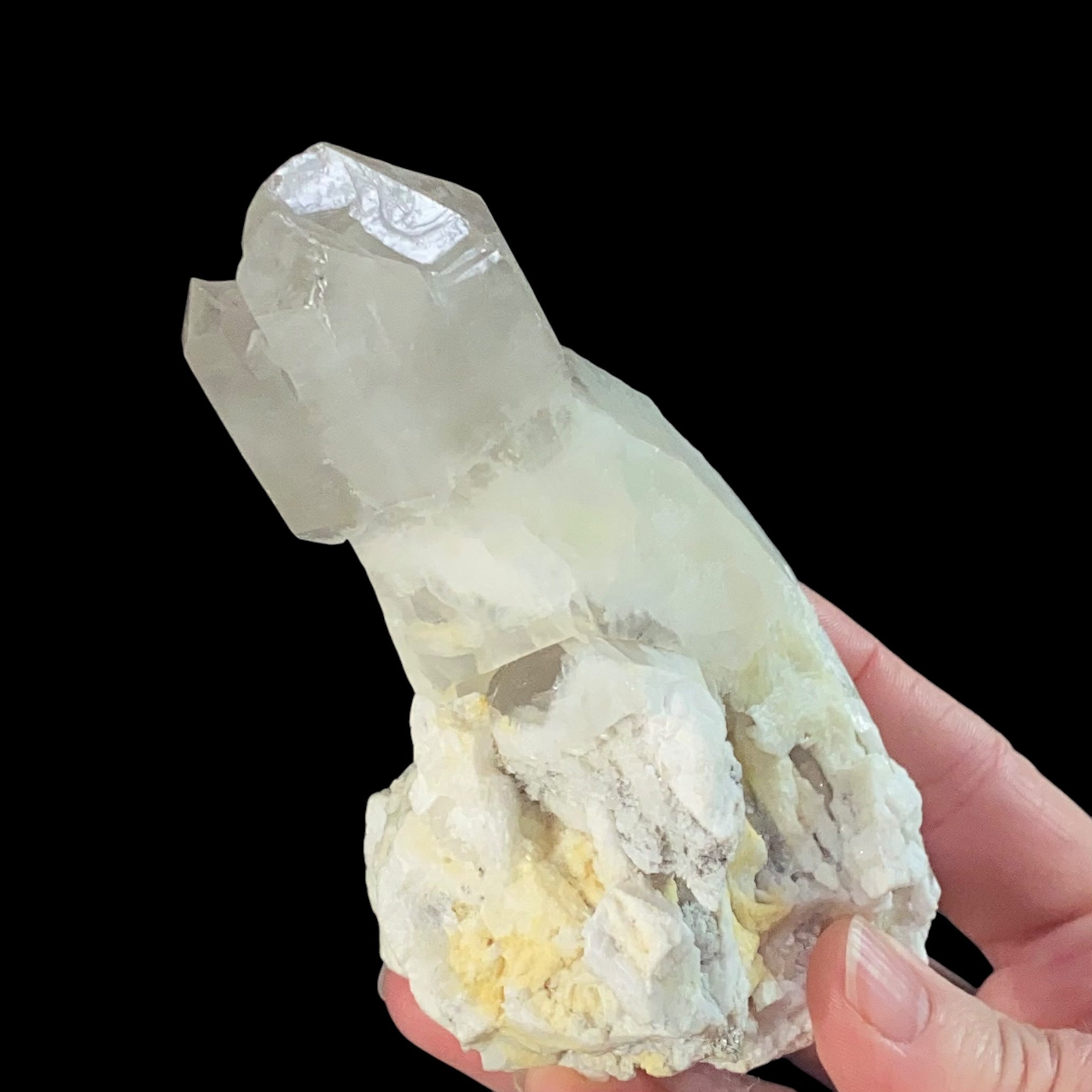 Unique Quartz Scepter Crystal with Feldspar