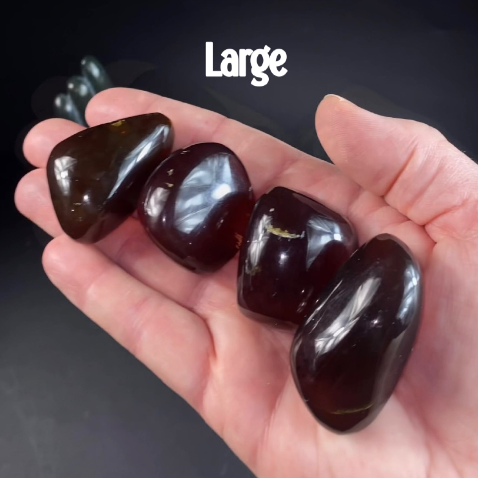 High Grade Honey Brown Sumatran Amber Tumbled Stone