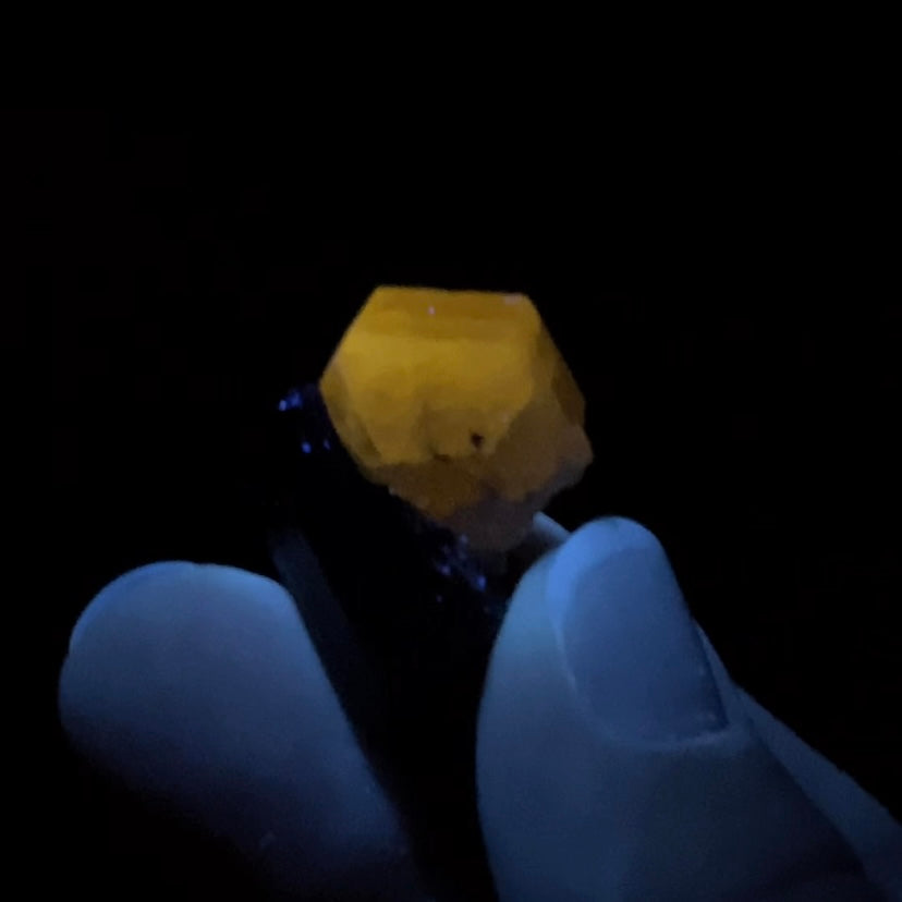 Double Terminated Apatite Crystal with Black Tourmaline and Albite