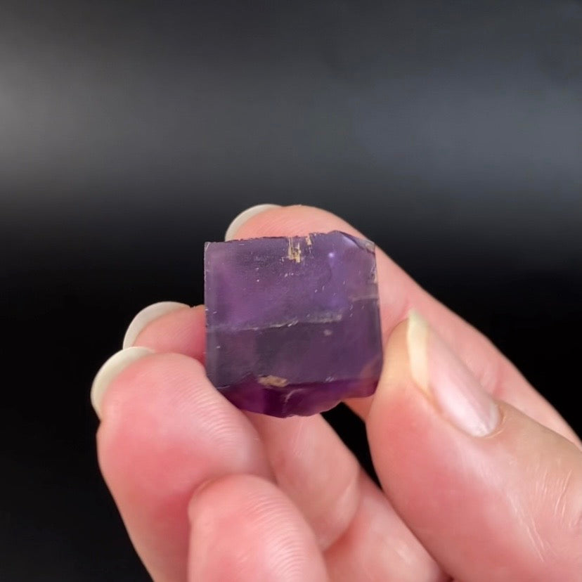 Deep Purple Cubic Fluorite Specimen from Cave-In-Rock, Hardin, Illinois