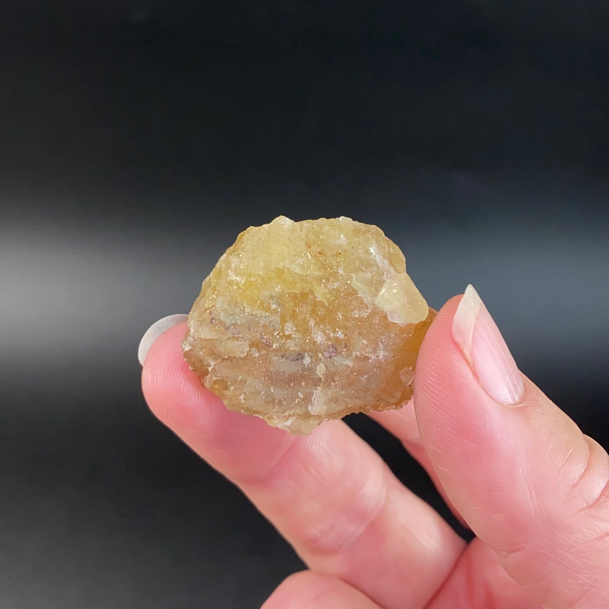 Yellow Moscona Cubic Fluorite Cluster from Asturias Spain - Phosphorescent