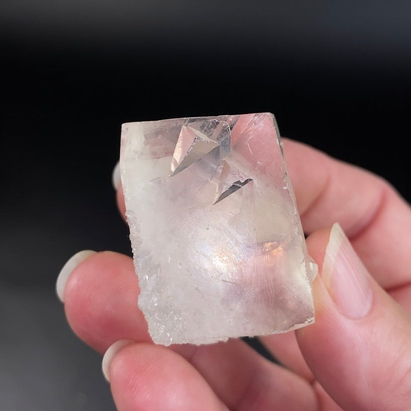 Light Golden Calcite Crystal Cluster with Raised Record Keepers